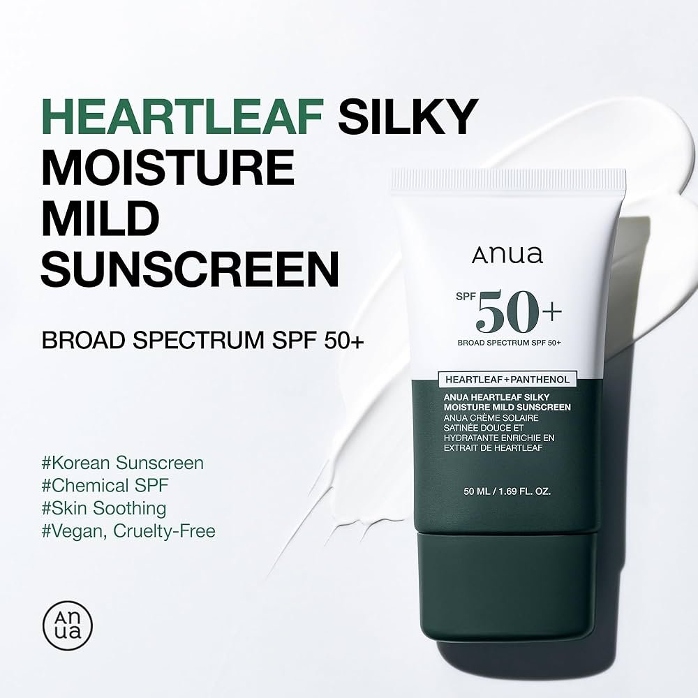 ANUA HEARTLEAF SILKY MOISTURE SUN CREAM SPF 50+