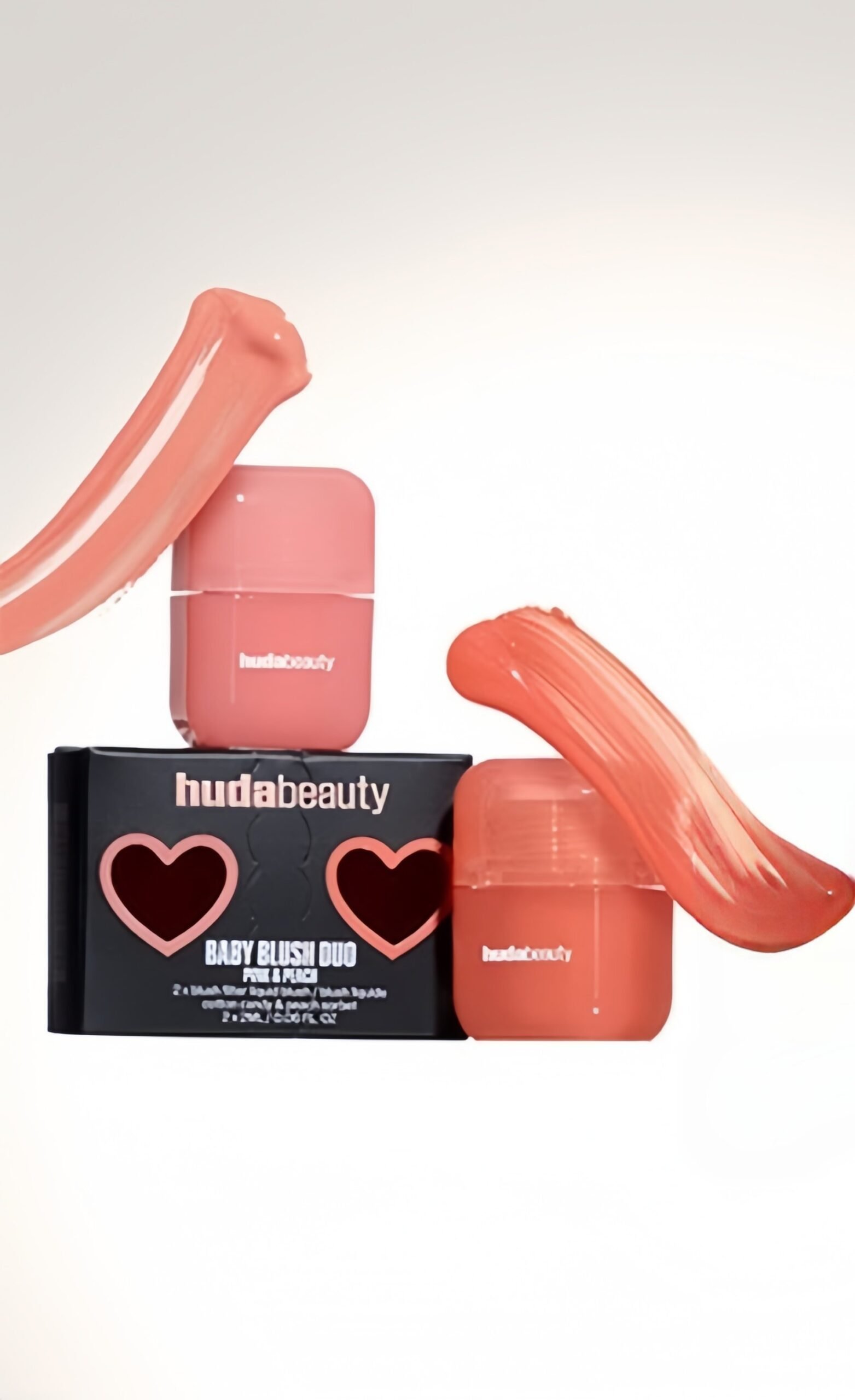 Hudabeauty Baby Blush Duo shade cotton candy & peach sorbet