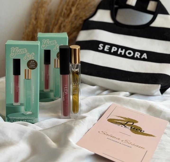 Huda Beauty x KAYALI Yum Pistachio Set (Lipstick + Perfume)