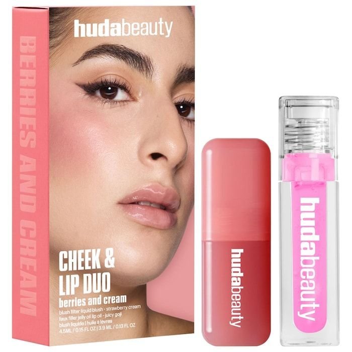 Hudabeauty Cheek & Lip Duo berries and cream