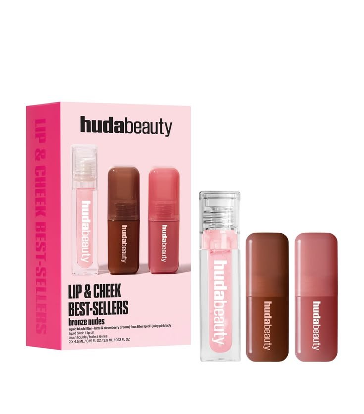 HUDABEAUTY HABIBTI LIP & CHEEK BEST-SELLERS bronze nudes