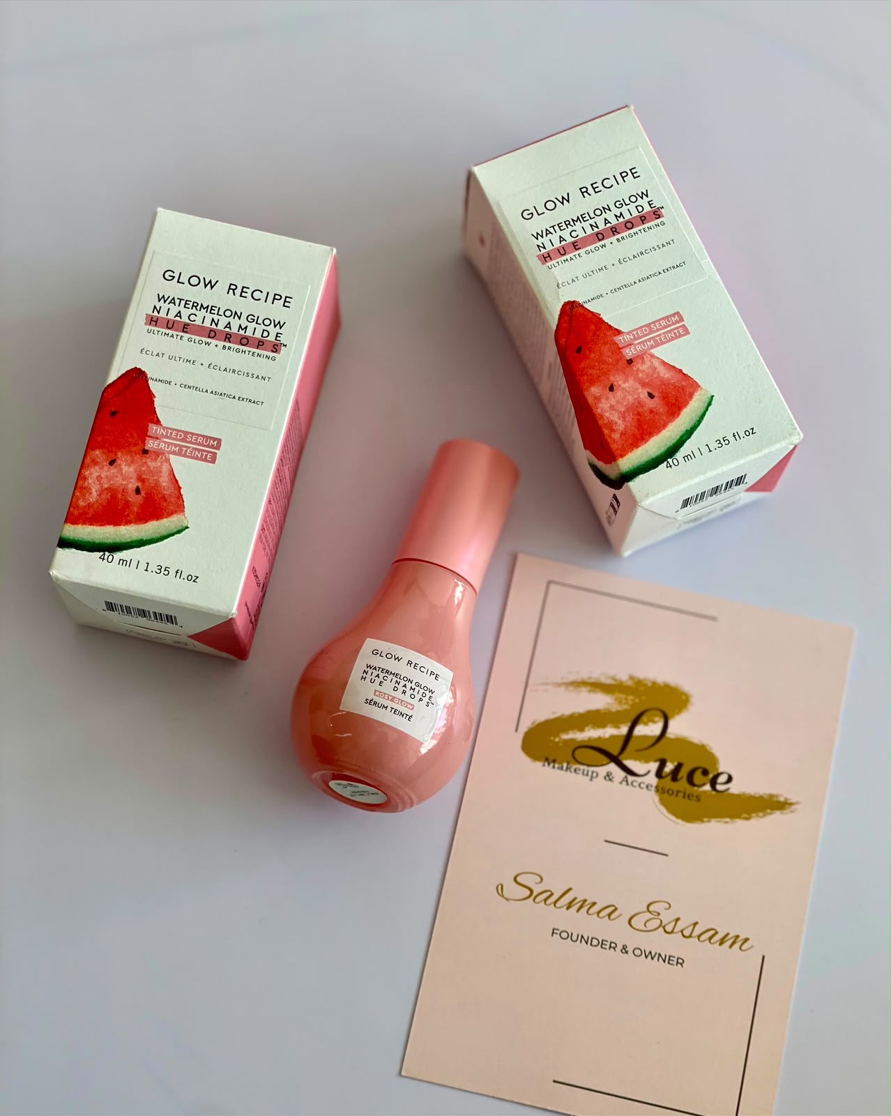 GLOW RECIPE WATERMELON GLOW NIACINAMIDE HUE DROPS Rosy glow