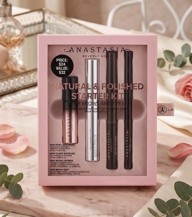 ANASTASIA NATURAL & POLISHED STARTER KIT FOR BROWS AND EYES