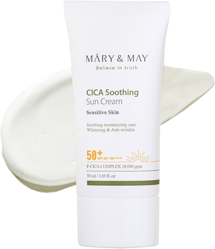 MÁRY & MAY VEGAN CICA SOOTHING SUN CREAM UVA | UVB PROTECTION SPF 50+ PA++++