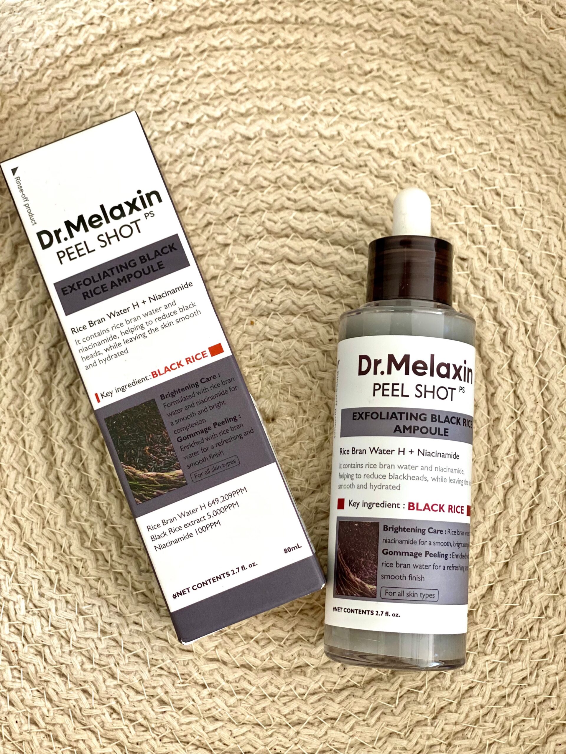 DR.Melaxin PEEL SHOT EXFOLIATING BLACK RICE AMPOULE