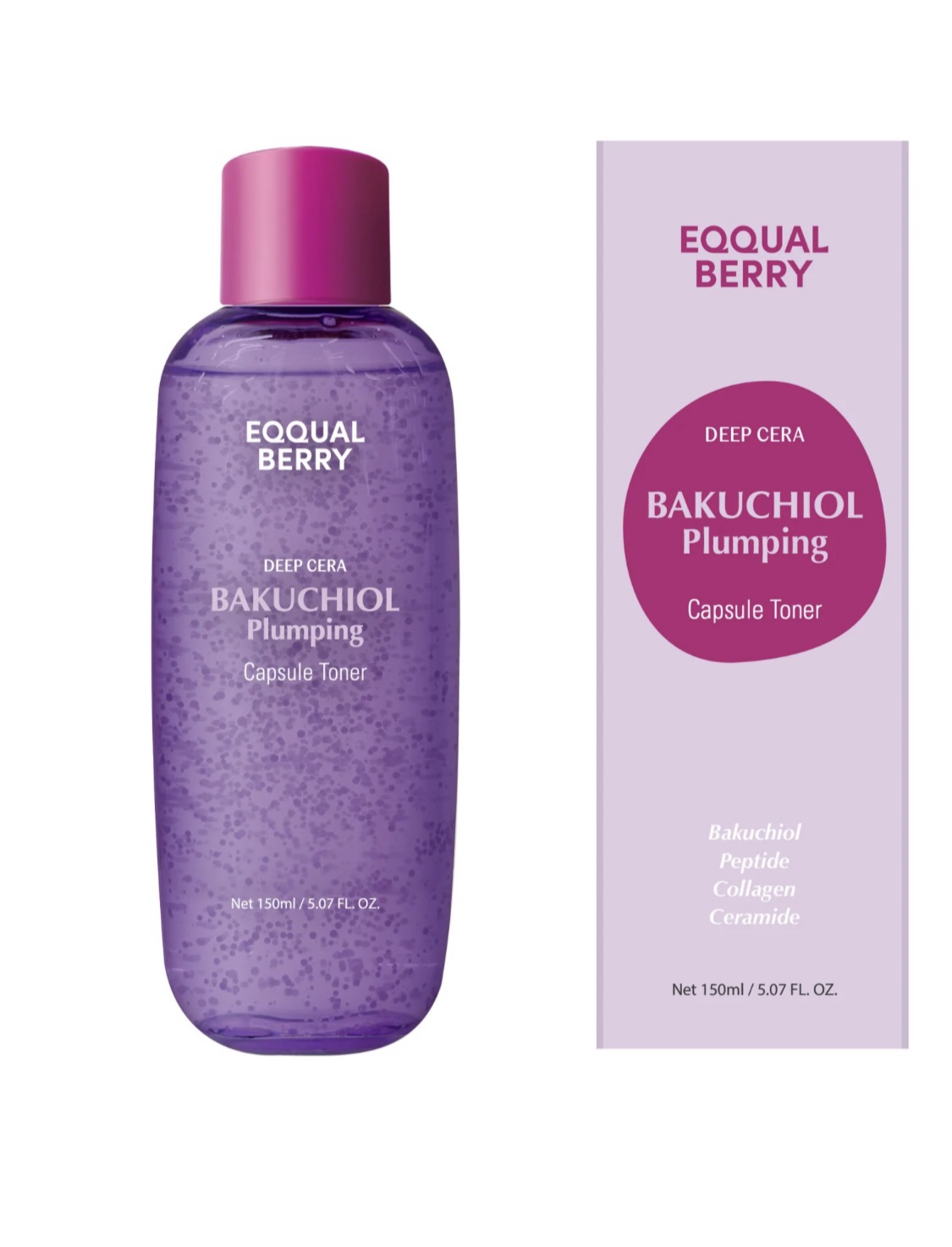 EQQUAL BERRY DEEP CERA BAKUCHIOL PLUMPING CAPSULE TONER
