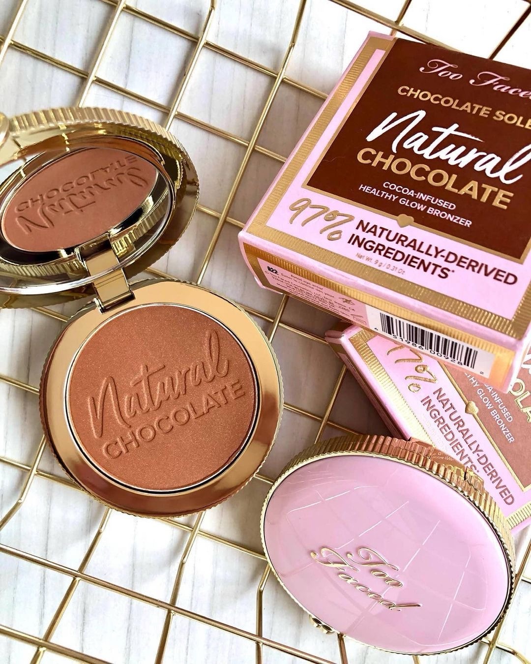 TOO FACED HEALTHY GLOW BRONZER SHADE CARAMEL COCOA